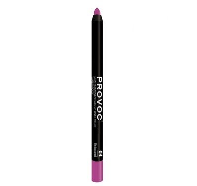 Полуперманентный гелевый карандаш для губ Provoc 04 Rebound (розово-фиолетовый)