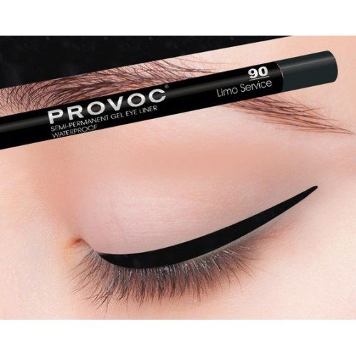 Полуперманентный гелевый карандаш для глаз Provoc 90 Limo Service (черный)