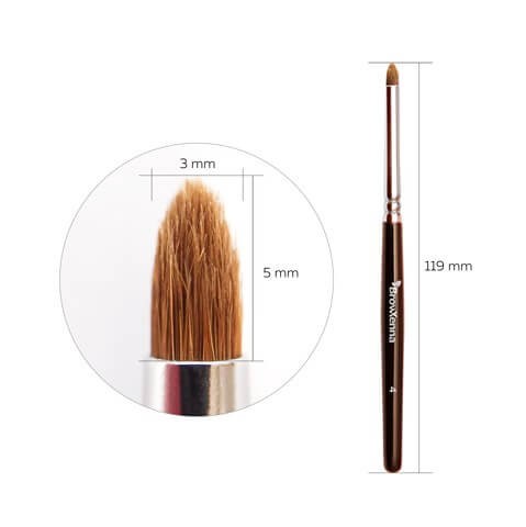 Кисть для тамповки BrowXenna конусообразная - №4, енот