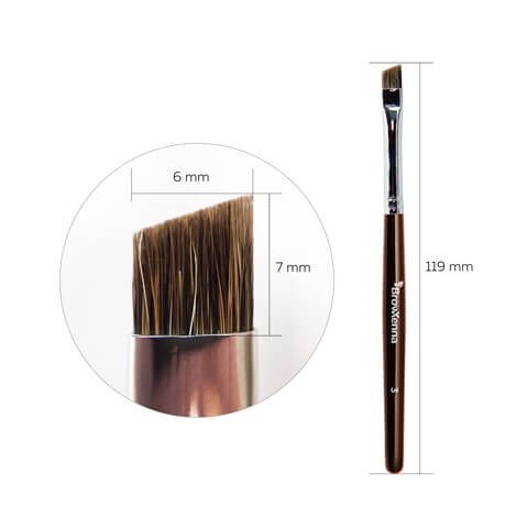 Кисть для тамповки BrowXenna скошенная - №3, енот