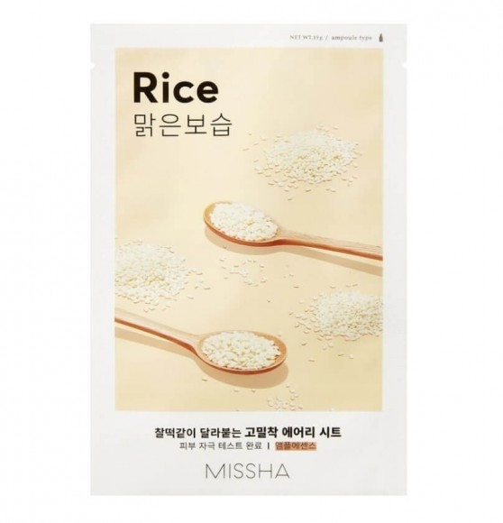 Тканевая маска для лица Missha с экстрактом риса - Airy Fit Sheet Mask (Rice)