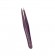 Пинцет для бровей STALEKS Pro TE-11/5v - Expert точечный, фиолетовый 
