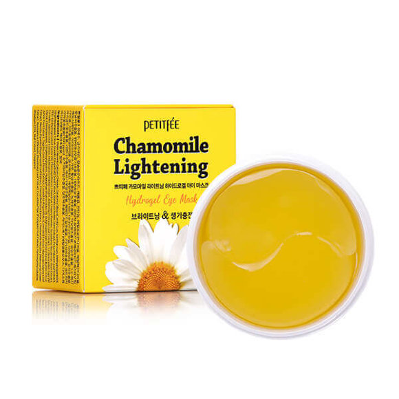 Патчи гидрогелевые для век Petitfee с экстрактом ромашки Chamomile Lightening Hydrogel Eye Patch