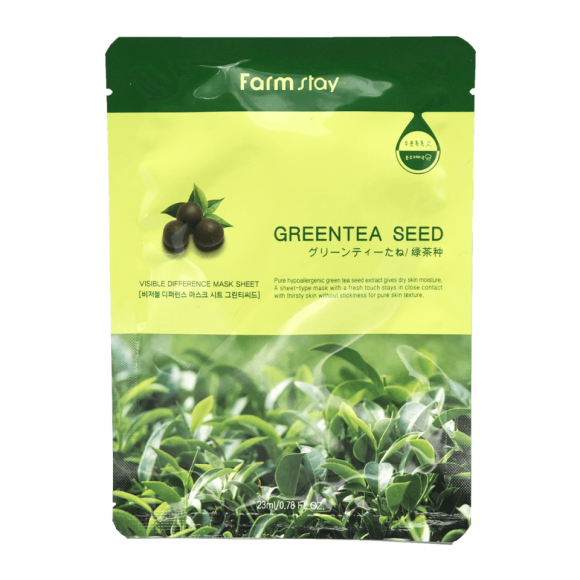 Маска для лица Farm Stay с экстрактом семян зеленого чая -  Visible Difference Mask Sheet Green Tea Seed