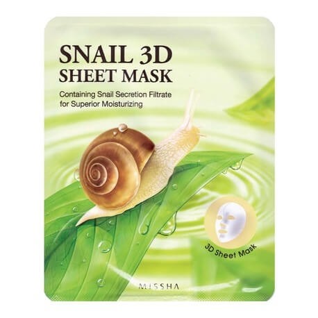 [Истекающий срок годности] Тканевая маска для лица Missha с экстрактом муцина улитки - Healing Snail 3D Sheet Mask