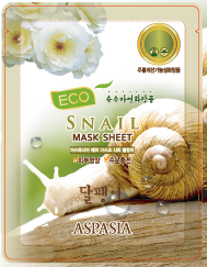 Маска для лица тканевая Aspasia Улиточный муцин - Eco Sheet Pack Snail, 23 мл