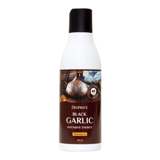 Шампунь для волос Deoproce - тонизирующий с экстрактом чёрного чеснока  - Black Garlic Intensive Energy Shampoo, 200мл