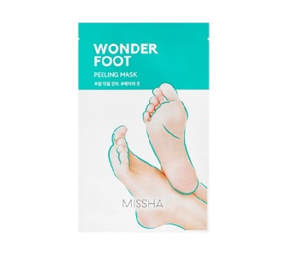 [Истекающий срок годности] Маска-носочки для ног Missha с пилинг эффектом - Wonder Foot Peeling Mask, 1пара