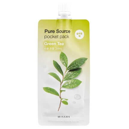 Маска для лица Missha с экстрактом зеленого чая - Pure Source Pocket Pack Green Tea