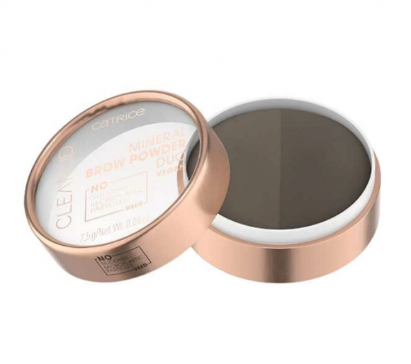Пудра для бровей CATRICE - Clean ID Mineral Brow Powder Duo - 020 Medium To Dark