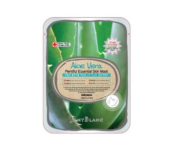 Маска тканевая Jant Blanc с экстрактом алоэ Plentiful Essencial Skin Mask Aloe