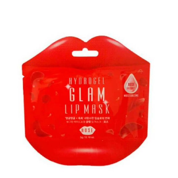 Гидрогелевые патчи BeauuGreen для губ с экстрактом розы - Hydrogel Glam Lip Mask - Rose