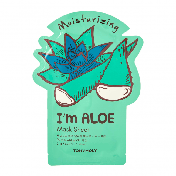 Тканевая маска для лица Tony Moly увлажняющая с экстрактом алоэ вера - I'm Real Mask Sheet Aloe
