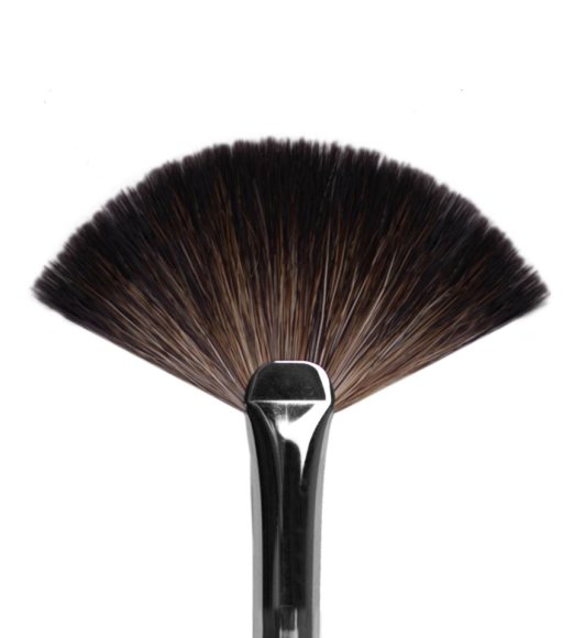 Кисть для макияжа rv14 Roubloff веерная для удаления излишков теней, румян, пудры, из енота