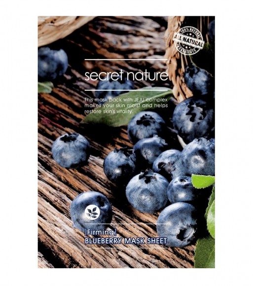 [Истекающий срок годности] Mаска для лица с черникой Secret Nature укрепляющая - Firming Blueberry Mask Sheet