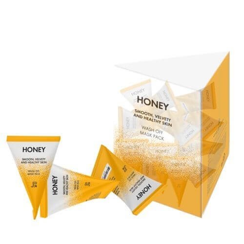 Набор масок для лица J:ON с мёдом и прополисом - Honey Smooth Velvety and Healthy Skin Wash Off Mask Pack, 20 шт*5 г