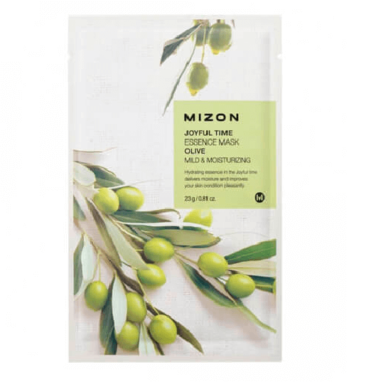 [Истекающий срок годности] Тканевая маска для лица Mizon с экстрактом оливы - Joyful Time Essence Mask Olive