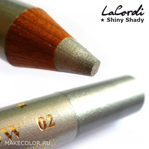 Тени-карандаш "Shiny Shady" №02 Серебро (перламутровый) LaCordi