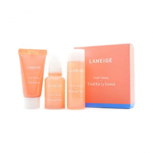 Набор миниатюр для чувствительной кожи Laneige - Fresh Calming Trial Kit (3 Items)