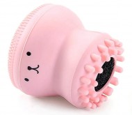 Щёточка-спонж для очистки и массажа лица M21 STAFF силиконовая - Pinky