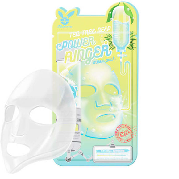 Маска для лица Elizavecca с экстрактом чайного дерева - Tea Tree Deep Power Ringer Mask Pack